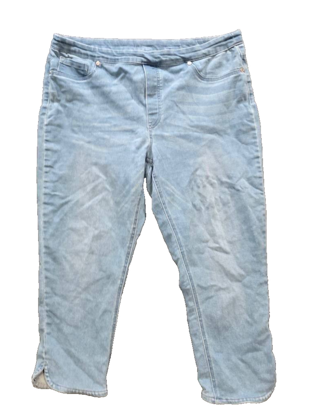 Diane Gilman Legacy Stretch Paneled Straight Crop Jeans size 1X A010637